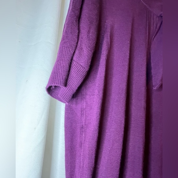 NWT Willi Smith Amethyst Purple 1/2 Sleeve High Collar Top w/ Tie Size L - Picture 11 of 13
